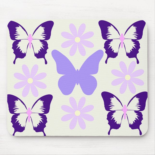 Alfombrilla De Ratón Módulo de diseño de mariposa (Frente)