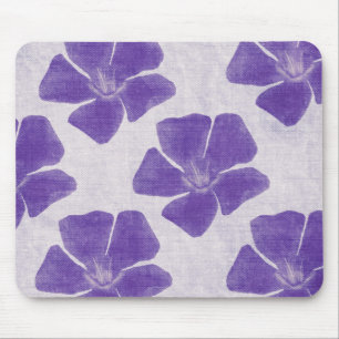 Alfombrilla De Ratón Módulo de impresión de flores moradas