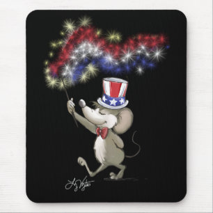 Alfombrilla De Ratón Moe's Happy 4 Of July Night Celebration Mousepad