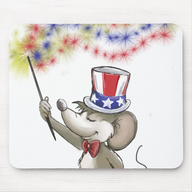 Alfombrilla De Ratón Moe's Happy 4 of July Retrato Mousepad (Frente)