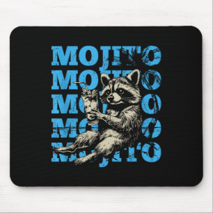 Alfombrilla De Ratón Mojito Raccoon Day Beber Feral Beach Holiday Ta
