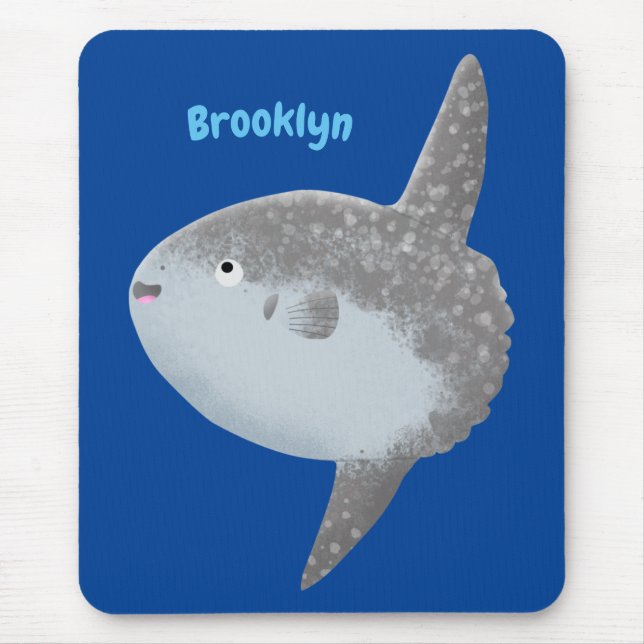 Alfombrilla De Ratón Mola mola de pez luna oceánica lindo personalizado (Frente)