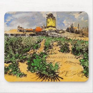 Alfombrilla De Ratón Molino de Alphonse Daudet en Fontevielle de Van Go