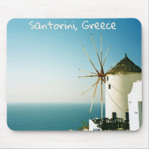 Alfombrilla De Ratón Molino de viento Santorini, Grecia