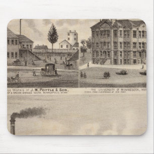 Alfombrilla De Ratón Molinos y astilleros de Minnesota