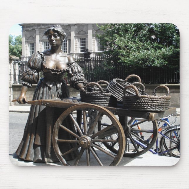 Alfombrilla De Ratón Molly Malone y carretilla Irlanda Mousepad (Frente)