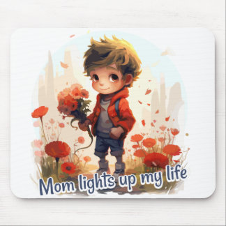 Alfombrilla De Ratón Mom lights up my life