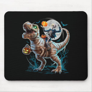 Alfombrilla De Ratón Momia montada en calabaza T Rex Dinosaurio Diverti