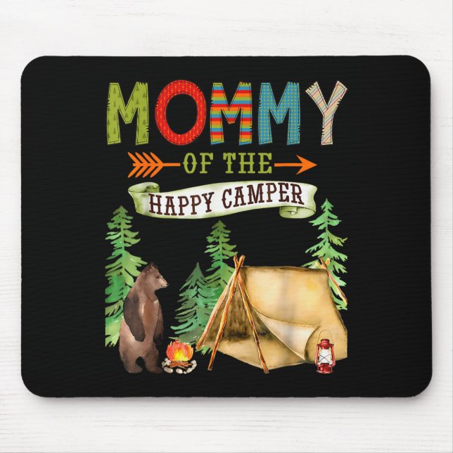 Alfombrilla De Ratón Mommy Of The Happy Camper First Birthday Camng  (Frente)