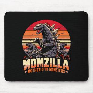 Alfombrilla De Ratón Momzilla Curiosa Madre De Monstruos Retro Cumpleañ