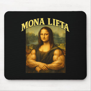 Alfombrilla De Ratón Mona lifta divertida mona lisa levantando entrenam