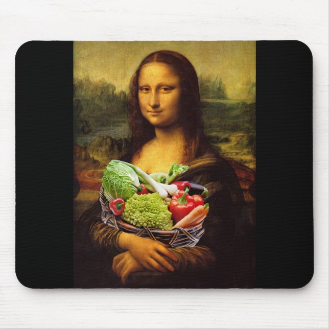Alfombrilla De Ratón Mona Lisa ama a las verduras (Frente)