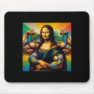 Alfombrilla De Ratón Mona Lisa Bodybuilding Funny Gift 2