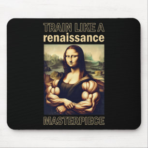 Alfombrilla De Ratón Mona Lisa Bodybuilding Musc Gym Halterofilia Wo