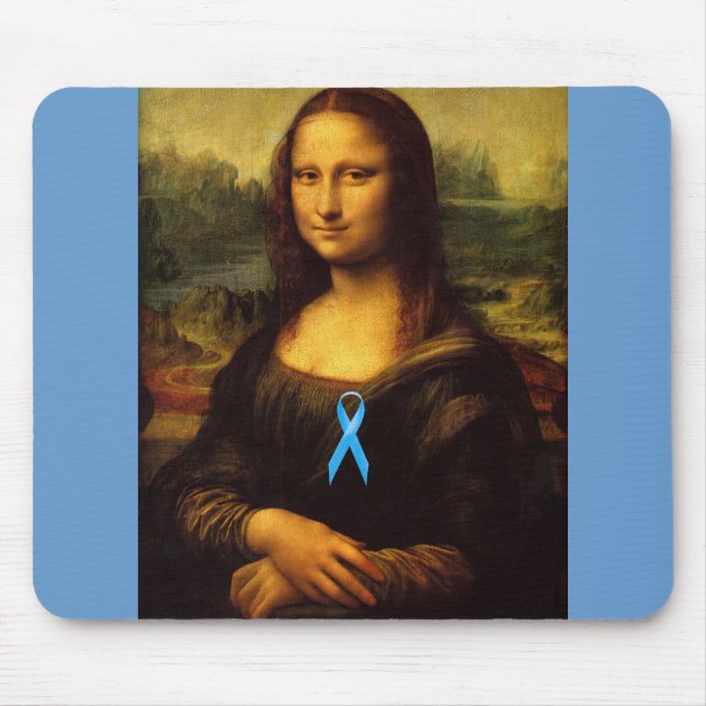 Alfombrilla De Ratón Mona Lisa Con Cinta Azul (Frente)
