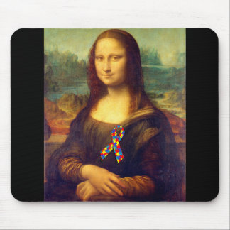 Alfombrilla De Ratón Mona Lisa Con Cinta De Rompecabezas