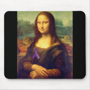 Alfombrilla De Ratón Mona Lisa Con Cinta Púrpura