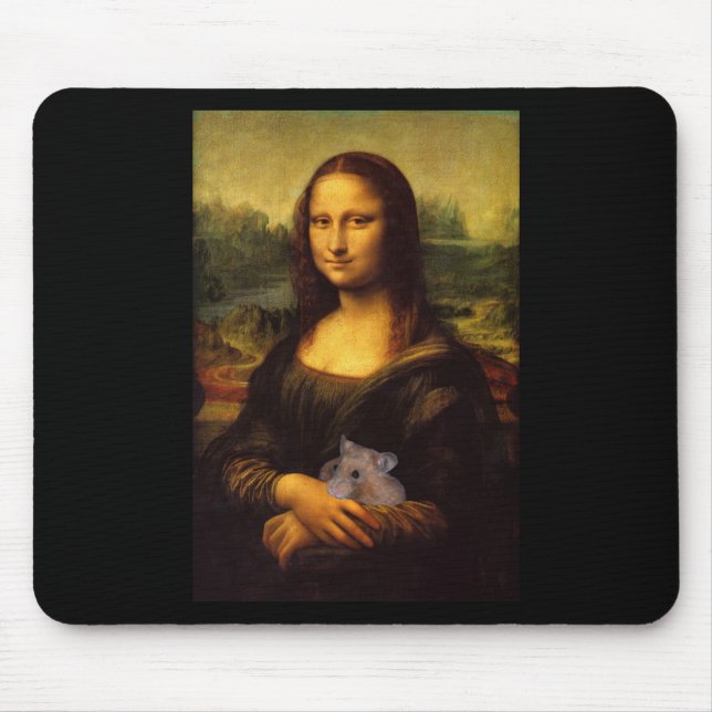 Alfombrilla De Ratón Mona Lisa Con Hamster (Frente)