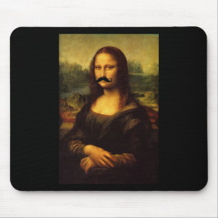 Alfombrilla De Ratón Mona Lisa Con Mustache