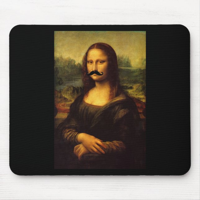 Alfombrilla De Ratón Mona Lisa Con Mustache (Frente)