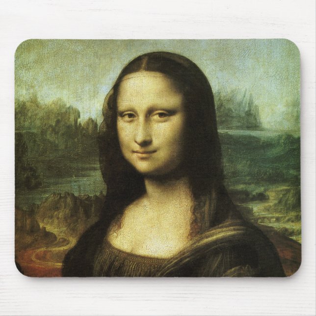 Alfombrilla De Ratón Mona Lisa de Leonardo da Vinci, arte renacentista (Frente)