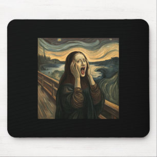 Alfombrilla De Ratón Mona Lisa El Grito Vestuario De Halloween Arte Fie