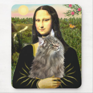 Alfombrilla De Ratón Mona Lisa - Gato del bosque de Norweigan