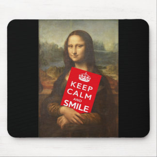 Alfombrilla De Ratón Mona Lisa Mantiene La Calma Y Sonríe