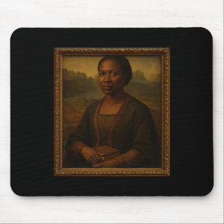 Alfombrilla De Ratón Mona Lisa negra profesora afroamericana negra suya