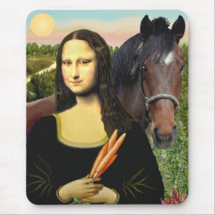 Alfombrilla De Ratón Mona Lisa y su Quarter Horse