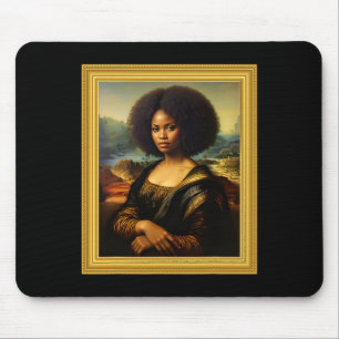 Alfombrilla De Ratón Mona Negra Lisa Afro Reina Africana Mujer Negra Su