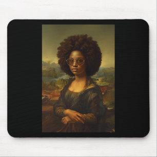 Alfombrilla De Ratón Mona Negra Lisa Afroamericana Histórica Negra