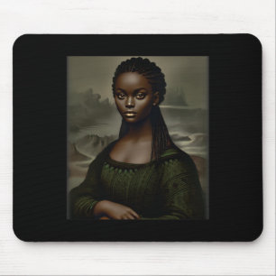 Alfombrilla De Ratón Mona Negra Lisa Mes de la Historia Negra Afroameri