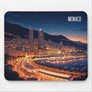 Alfombrilla De Ratón Mónaco Monte Carlo de noche