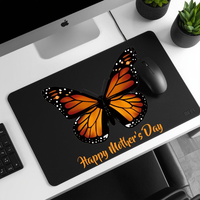 Alfombrilla De Ratón Monarch Butterfly Personalized Black Mousepad (Subido por el creador)