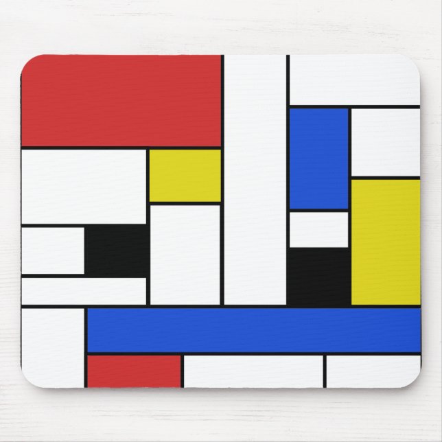 Alfombrilla De Ratón Mondrian alinea Mousepad (Frente)
