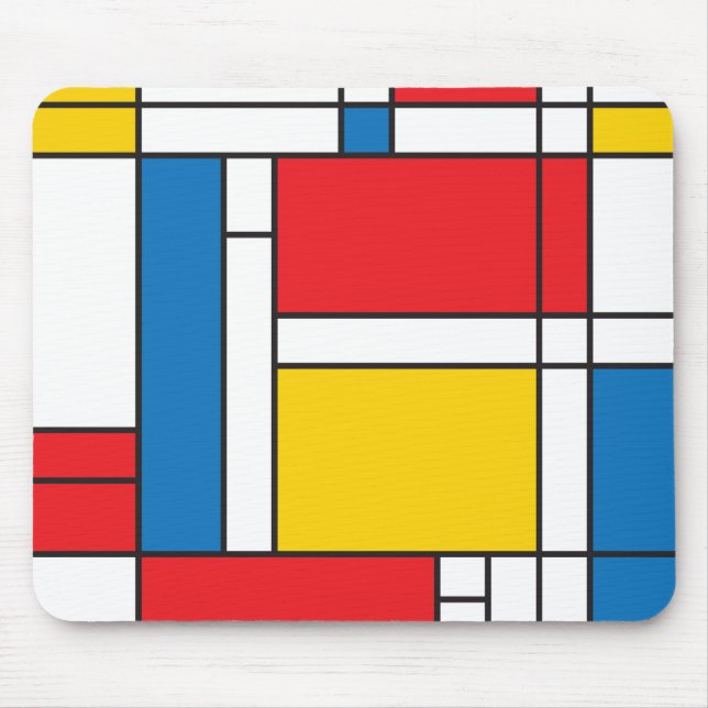 Alfombrilla De Ratón Mondrian moderno inspiró el modelo gráfico (Frente)