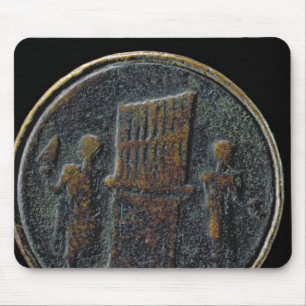 Alfombrilla De Ratón Moneda romana que representa un órgano