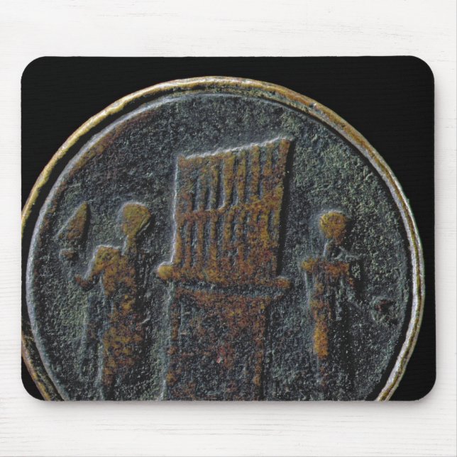 Alfombrilla De Ratón Moneda romana que representa un órgano (Frente)
