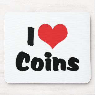 Alfombrilla De Ratón Monedas del Corazón que Amo - Coleccionista de Mon