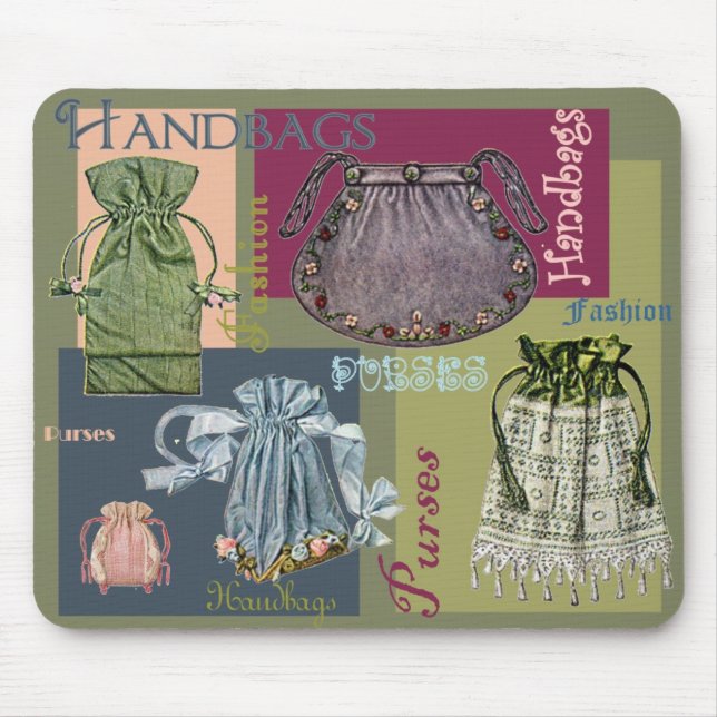 Alfombrilla De Ratón Monederos, bolsos, y moda (Frente)