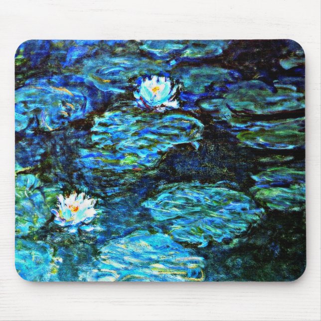 Alfombrilla De Ratón Monet - Azul de los Lilies de Agua (Frente)