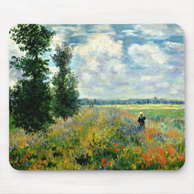 Alfombrilla De Ratón Monet - Campo de amapolas, Argenteuil (Frente)