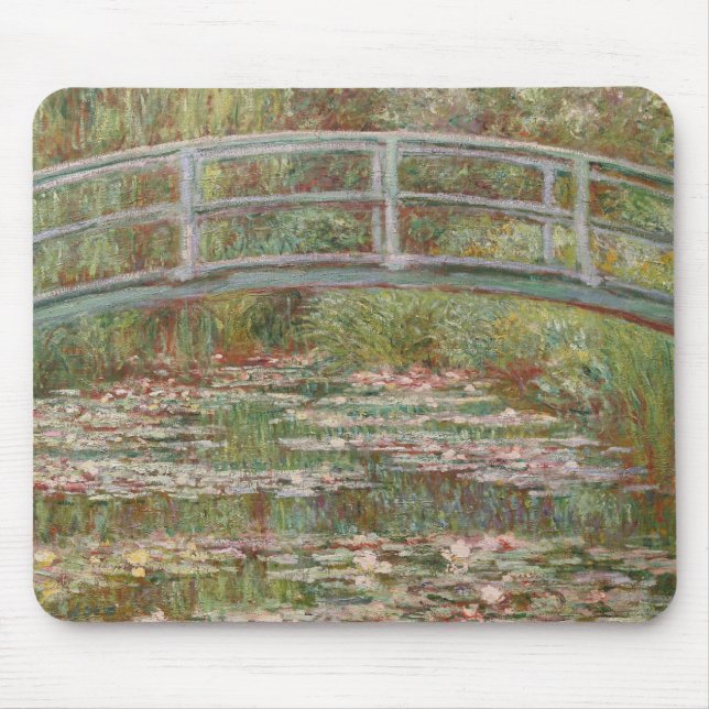 Alfombrilla De Ratón Monet French Bridge Art (Frente)