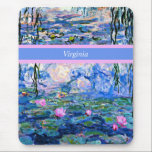 Alfombrilla De Ratón Monet - plantilla Water Lilies 1919<br><div class="desc">La famosa pintura de Claude Monet,  Water Lilies,  1919,  plantilla,  lista para personalizar. Inserte su propio nombre/texto en lugar de Virginia.</div>