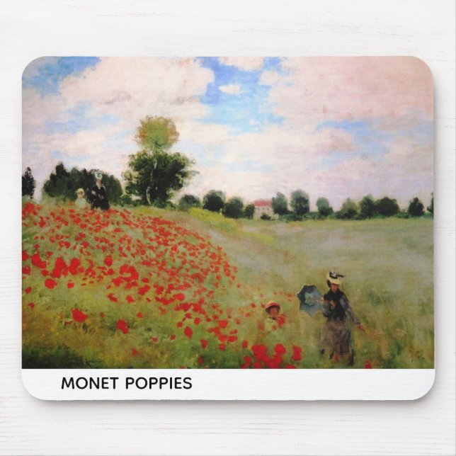 Alfombrilla De Ratón Monet Poppies (Frente)