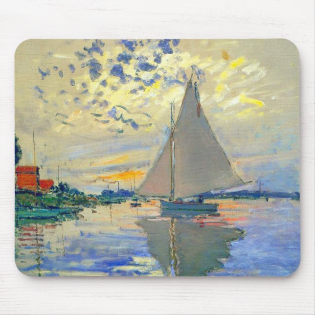Alfombrilla De Ratón Monet Sailboat en Le Petit-Gennevilliers (Frente)