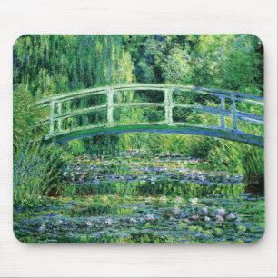 Alfombrilla De Ratón Monet Waterlilies y el puente japonés Mousepad