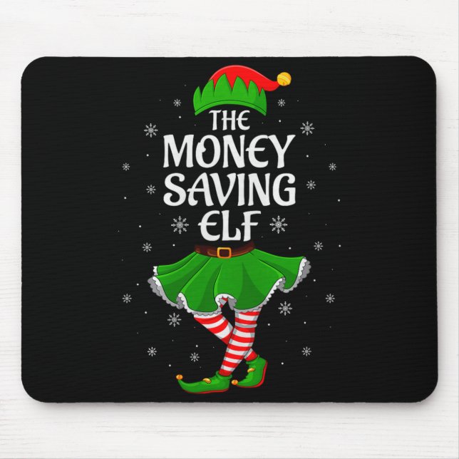 Alfombrilla De Ratón Money Saving Elf Christmas Family Girls Women Elf  (Frente)