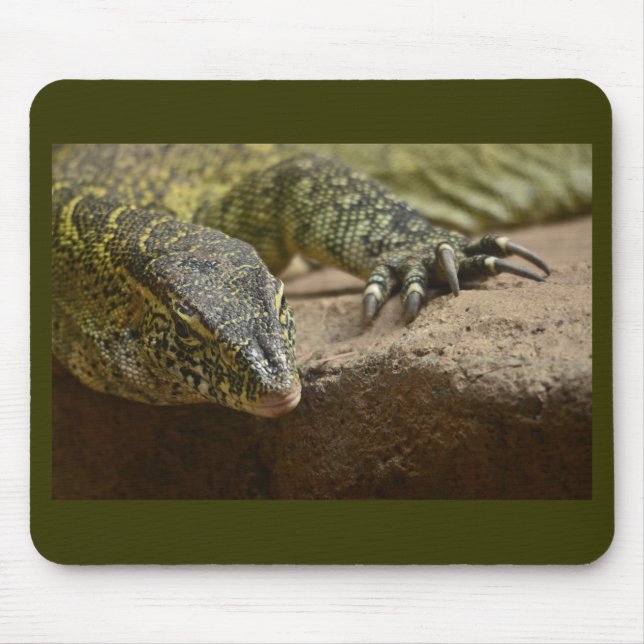 Alfombrilla De Ratón Monitor de Nilo Reptile Lizard Mousepad (Frente)